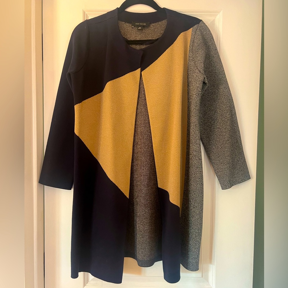 Ann Taylor Colorblock Knit Topper